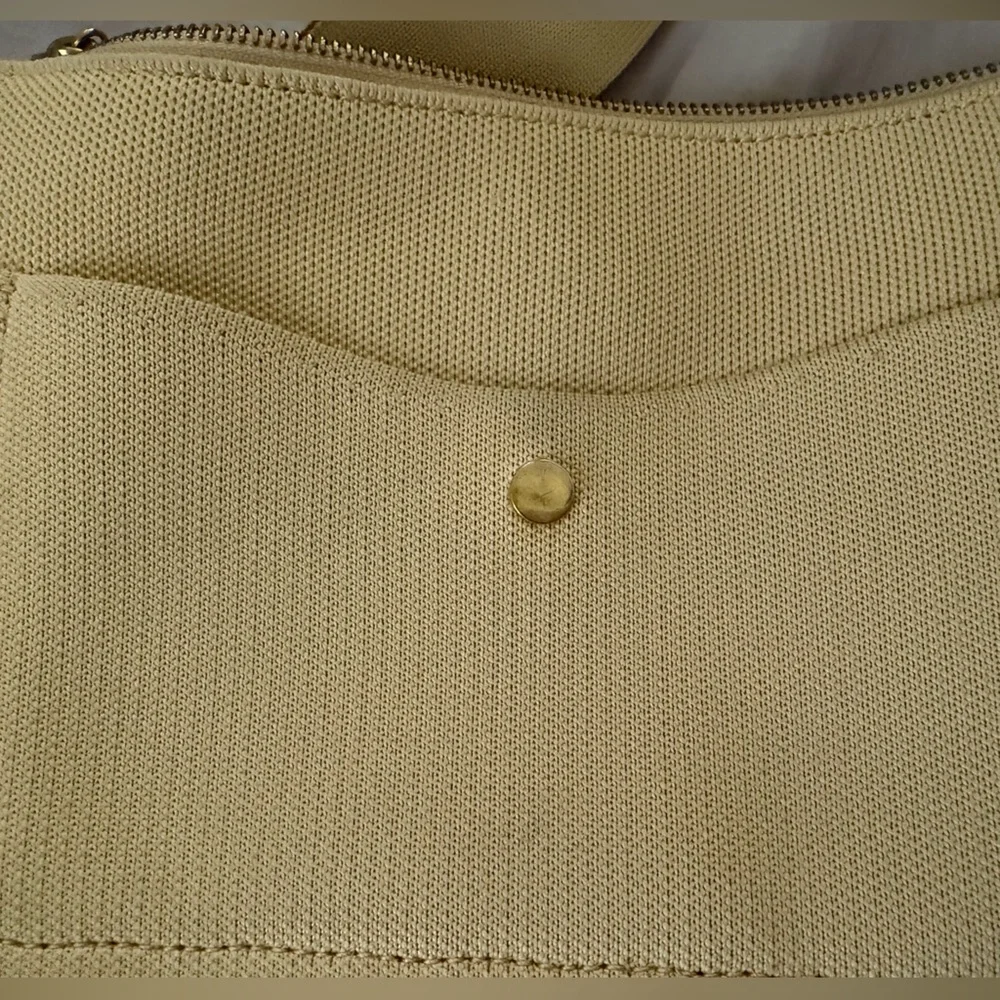 Cuyana Small Recycled Sling Bag - Camel and Beige
